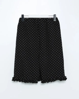 Polka Dot Frill Point Midi Skirt