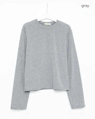 Brushed round neck T-shirt