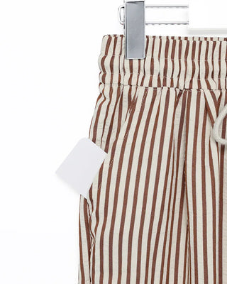 Simple striped banding pants