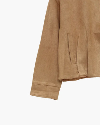 Suede crop jacket