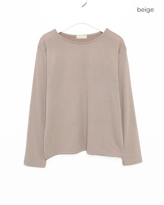 Round neck simple long T-shirt