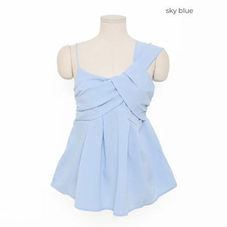 Asymmetrical Twist Bustier Blouse