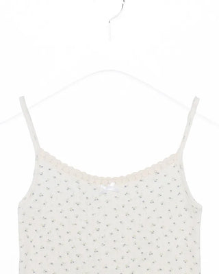 Perforated lace camisole