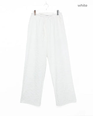 Embossed Flower Pants