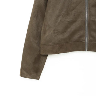 Simple velour short jacket