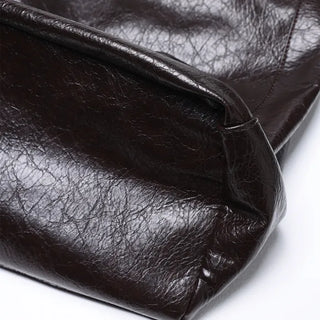 Faux leather shoulder bag
