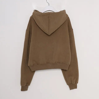 Cotton zip-up hoodie