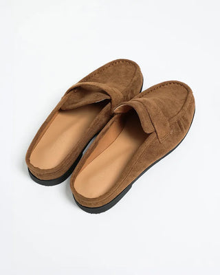 Suede mule sandals