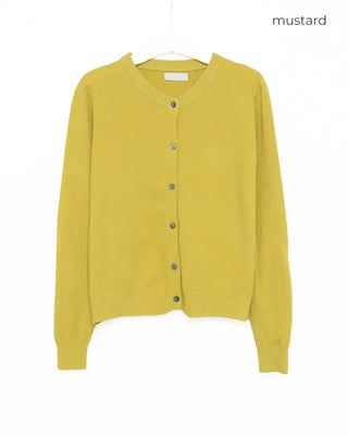 Round neck cardigan