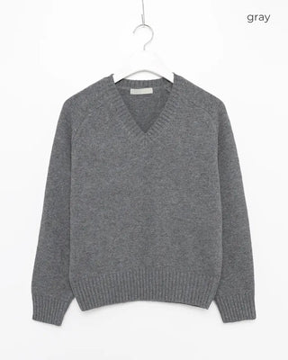 Basic wool V-neck knit