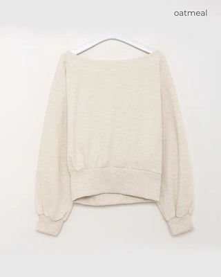 Boat neck sweatshirt