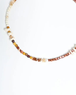 Wood bead necklace