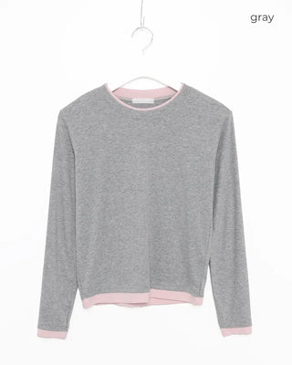 Two-tone round t-shirt