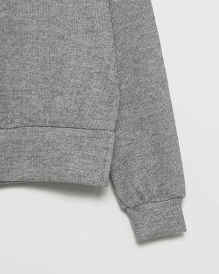 Side-button cropped knit