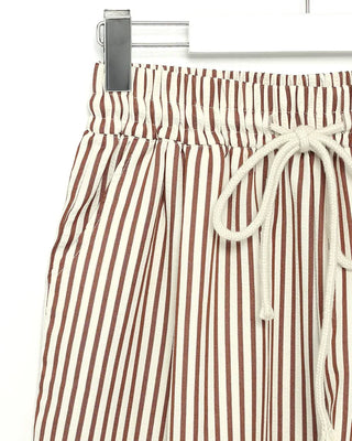 Wrinkle Wide Stripe Pants