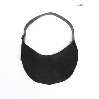 Suede Moon Belt Shoulder Bag