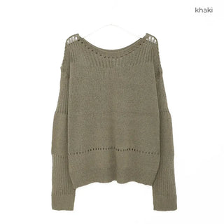 Boat neck sheer knit