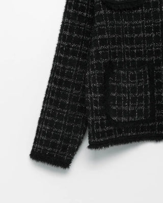 Loose-fit tweed jacket