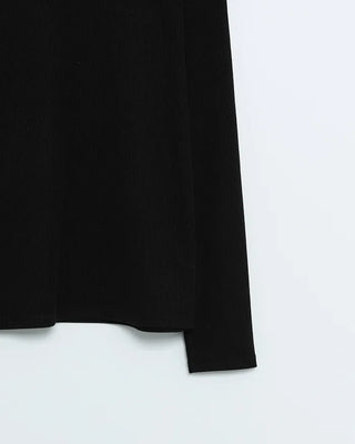 Back Charm Rib Long T-Shirt