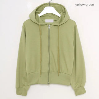 Daily Cropped Hoodie Zip-Up
