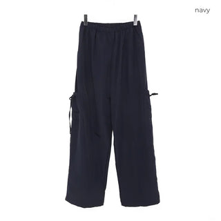 Side Ribbon Pocket Cozy Pants