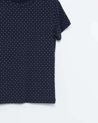 Simple polka dot short-sleeved T-shirt