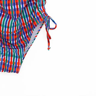 Color check swimwear