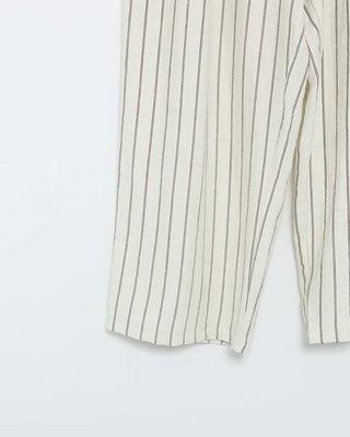 Striped Wide Wrinkle Easy Pants