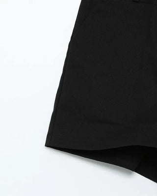 Button cotton shorts