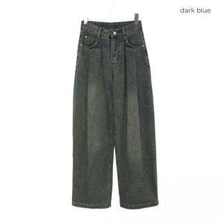 Tucked wide-leg pants