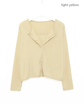 Basic camisole cardigan set
