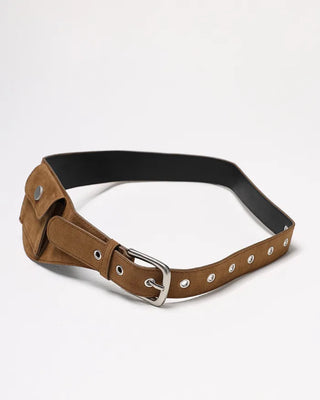 Suede mini pocket belt