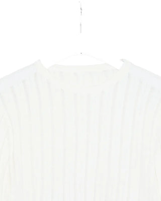 Ribbed Shirring See-Through T-Shirt