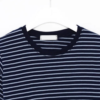 Basic striped half-sleeve T-shirt