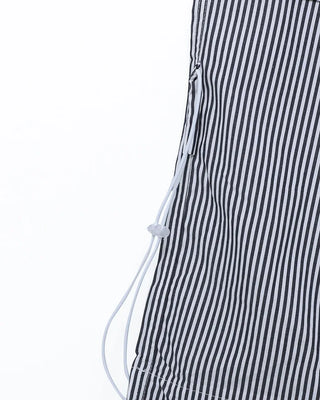 Long drawstring striped cargo pants