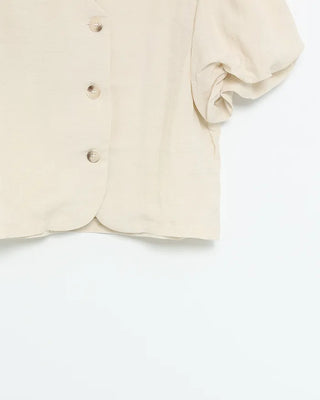 V-neck linen summer jacket