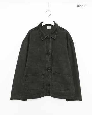 Washed pocket work jacket