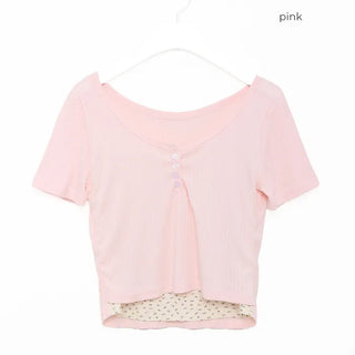 Button-neck T-shirt