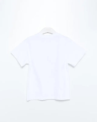 Moon print short-sleeved T-shirt