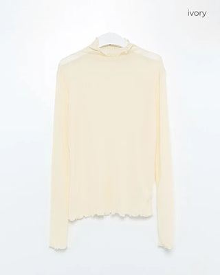 See-through layered long-sleeve T-shirt