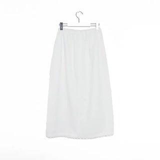 White lace point long skirt