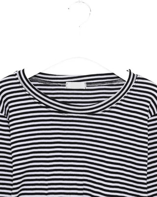 Waist frill striped T-shirt