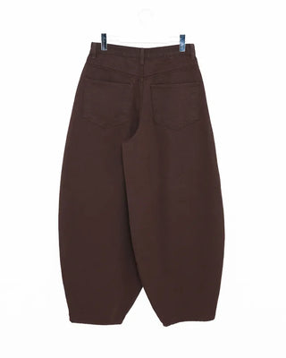 (Unisex) Brown Cotton Balloon Pants