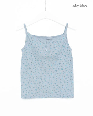 Flower button camisole