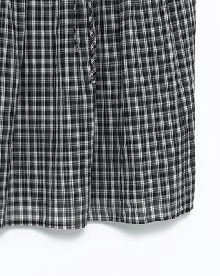 Checked long blouse