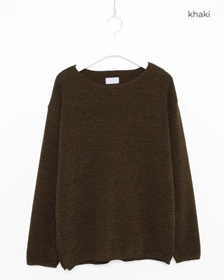 Crew neck ribbed long t-shirt