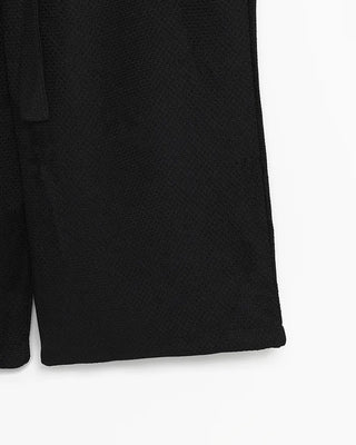 Belted Elastic Waist Tweed Wide Pants