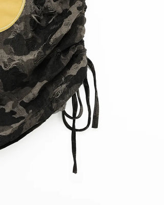 Camouflage Shoulder Number Lettering T-Shirt