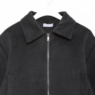 Suede color zip-up jacket