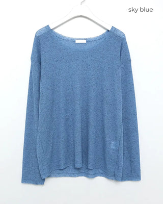 (Unisex) Boat Neck Knit T-Shirt